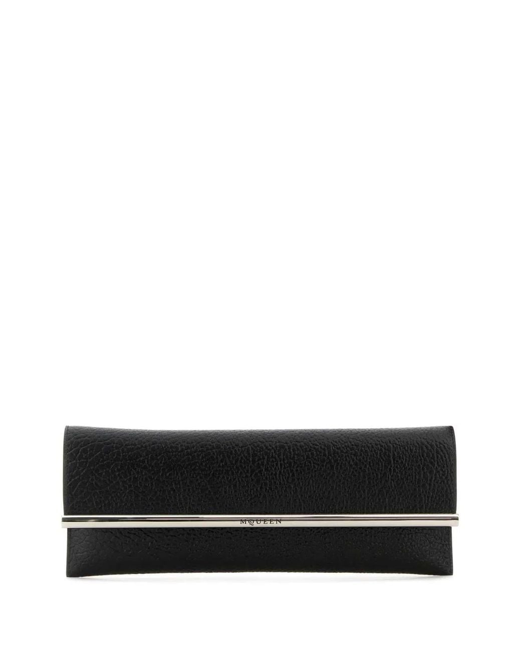 McQueen Black Cross-B Long Clutch