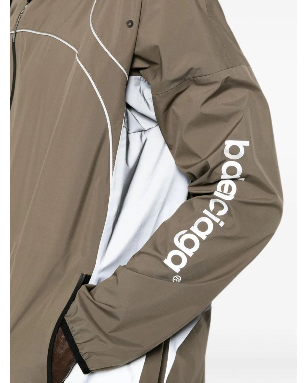 Balenciaga Brown Techwear Zip-Up Jacket for men