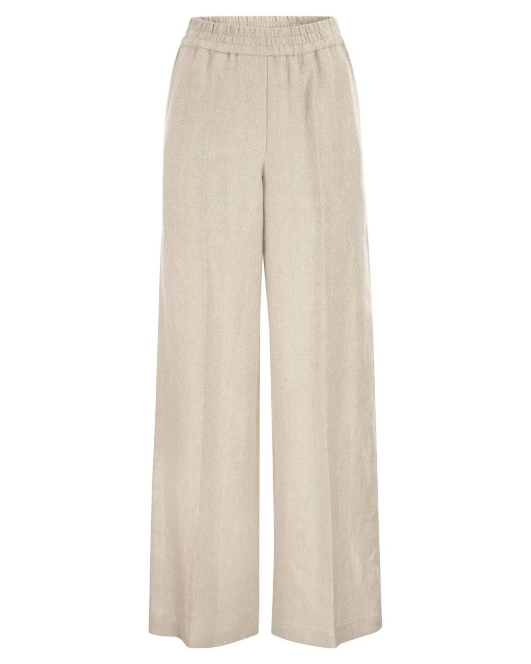Brunello Cucinelli White Loose Track Trousers