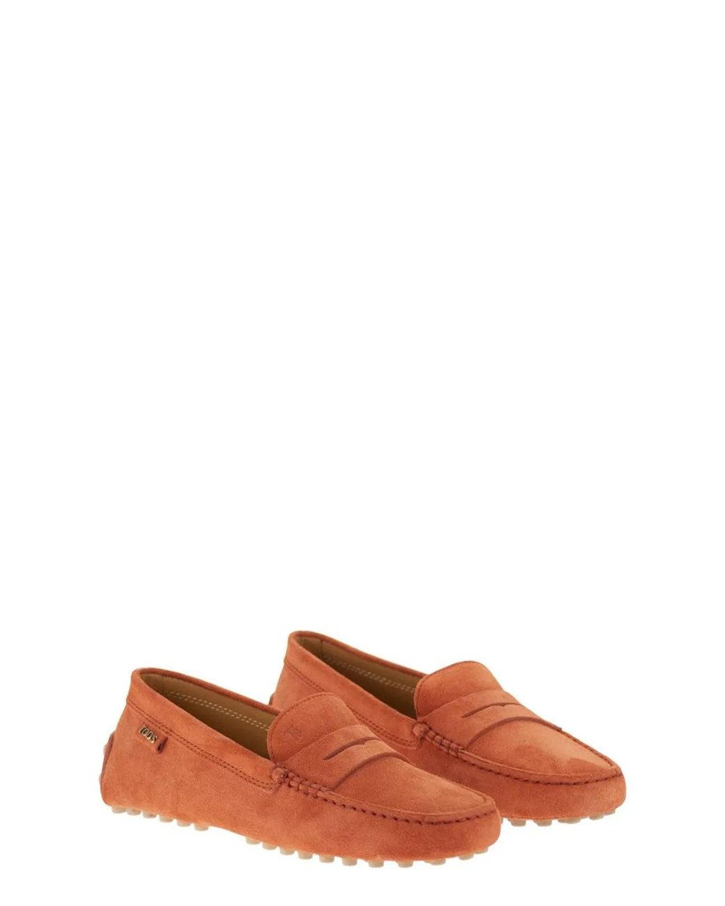 Tod's White Suede Rubber Sole Loafer