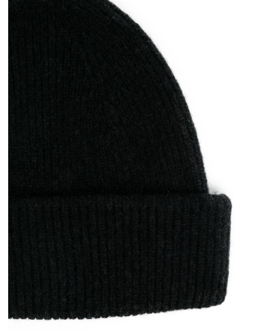 Nuur Black Wool Hat Double Flap
