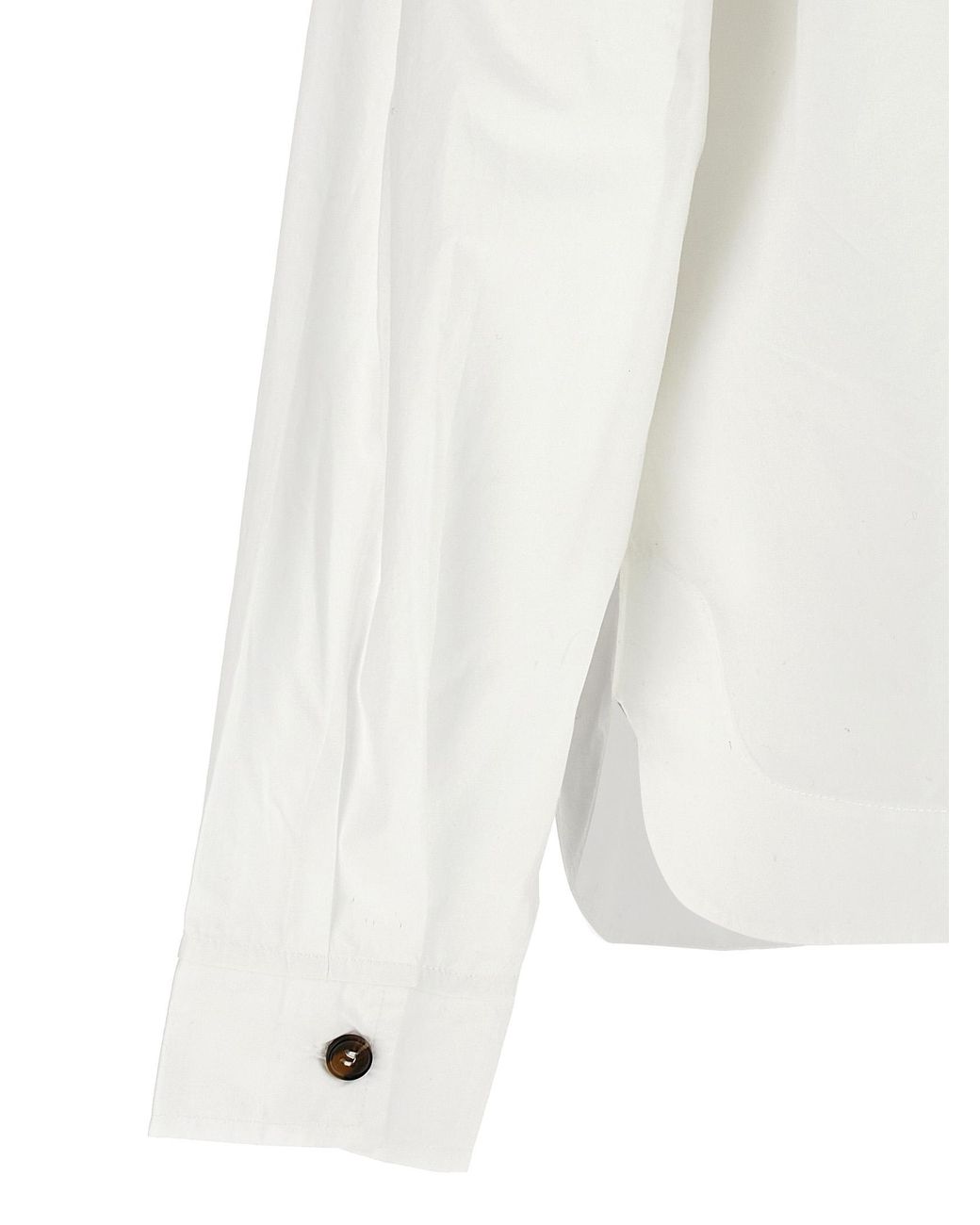 Ganni White Ruffles Shirt