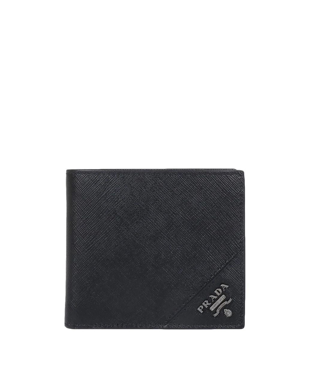 Prada Black Saffiano Leather Wallet for men