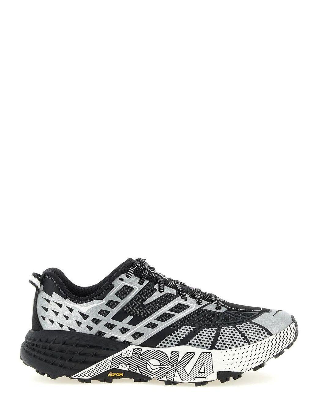 Hoka One One White 'Stealth/Tech Speedgoat 2' Sneakers