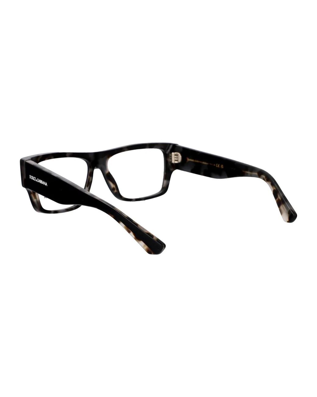 Dolce & Gabbana Black Dolce & Gabbana On Havana Acetate Optical Glasses
