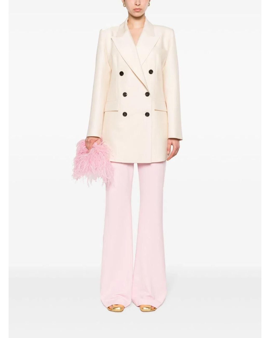 Max Mara Pink High-Waisted Trousers