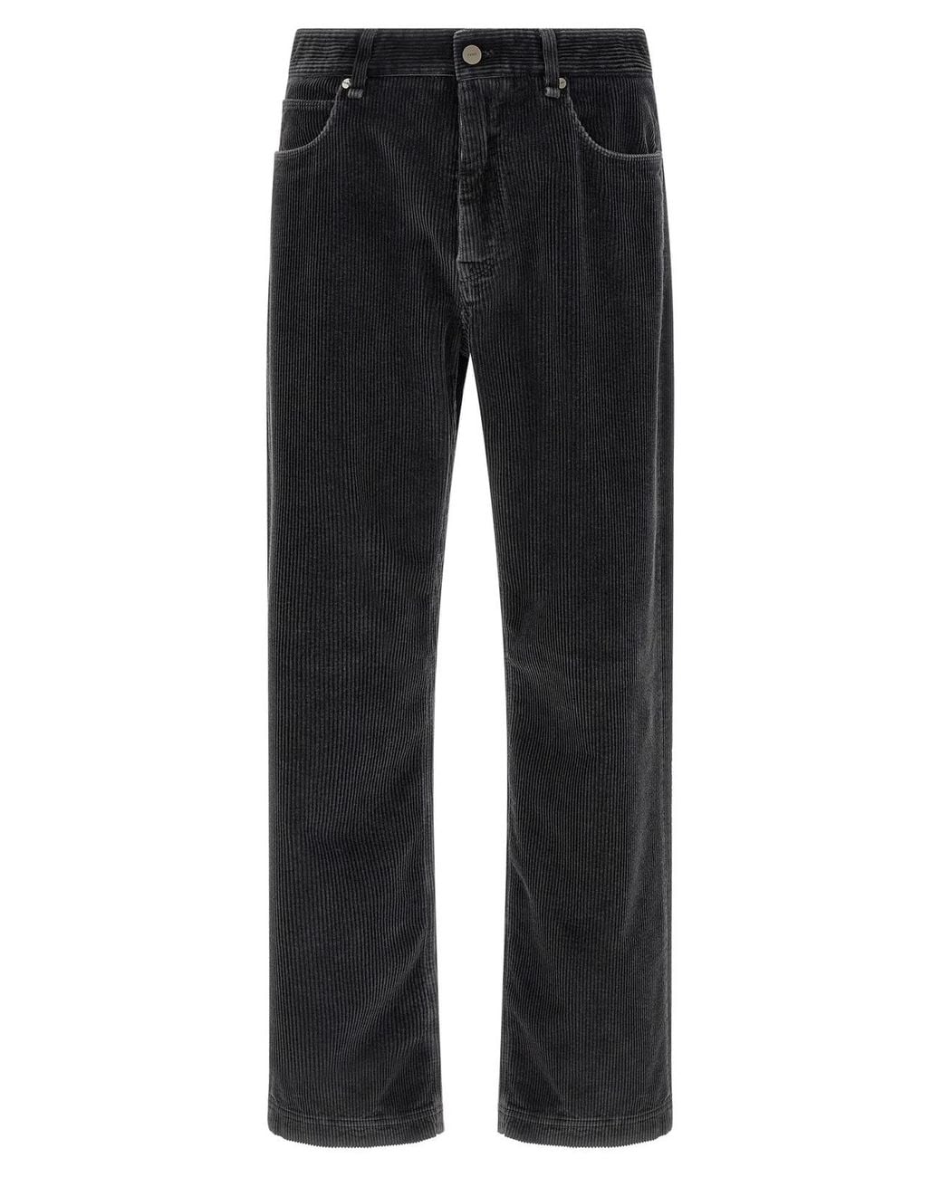 Fendi Black Flat Front Trousers for men