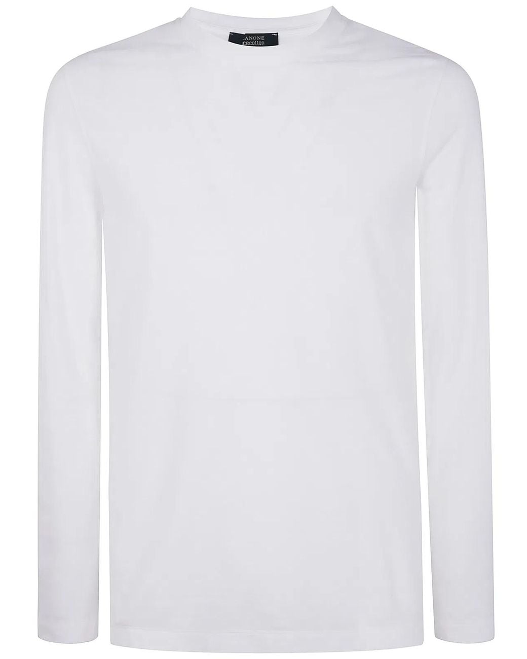 Zanone White Long Sleeves Classic T-Shirt for men