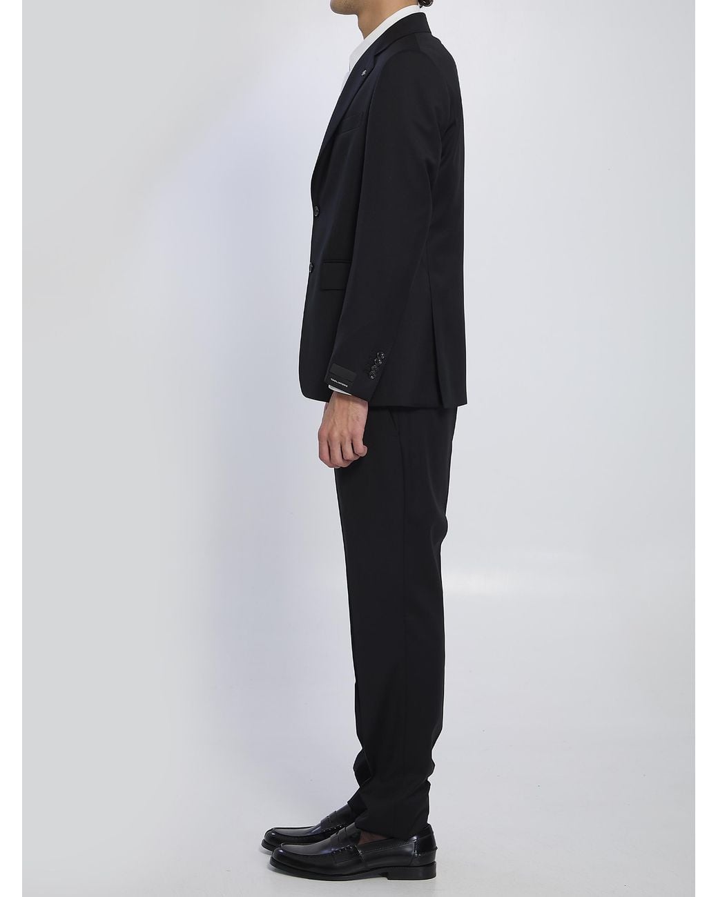 Tagliatore Black Single-Breasted Suit for men