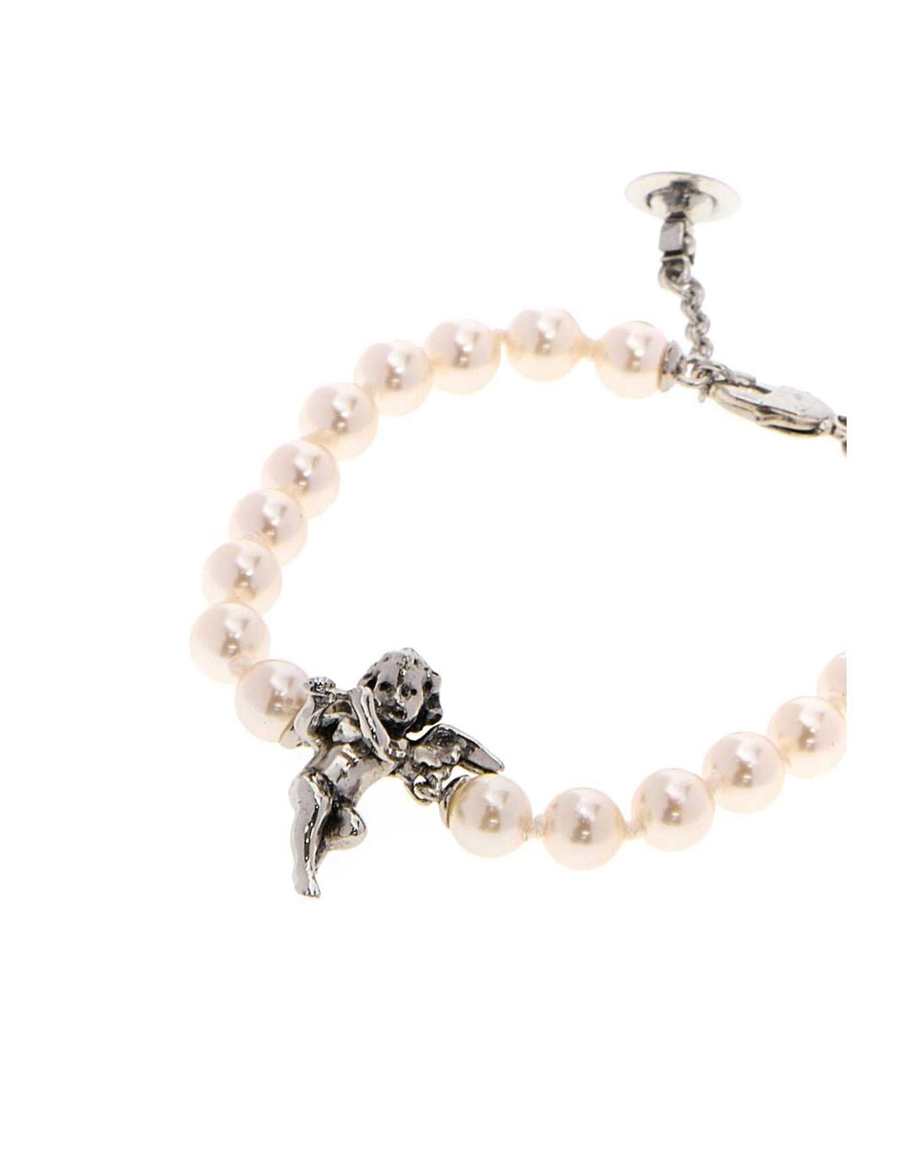 Vivienne Westwood White Putti Pearl Bracelet