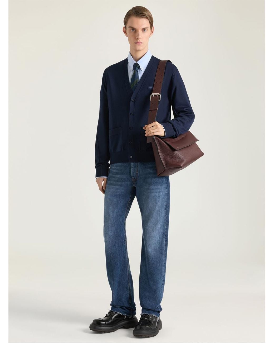 Givenchy Blue Cardigan "Couture Seam" for men
