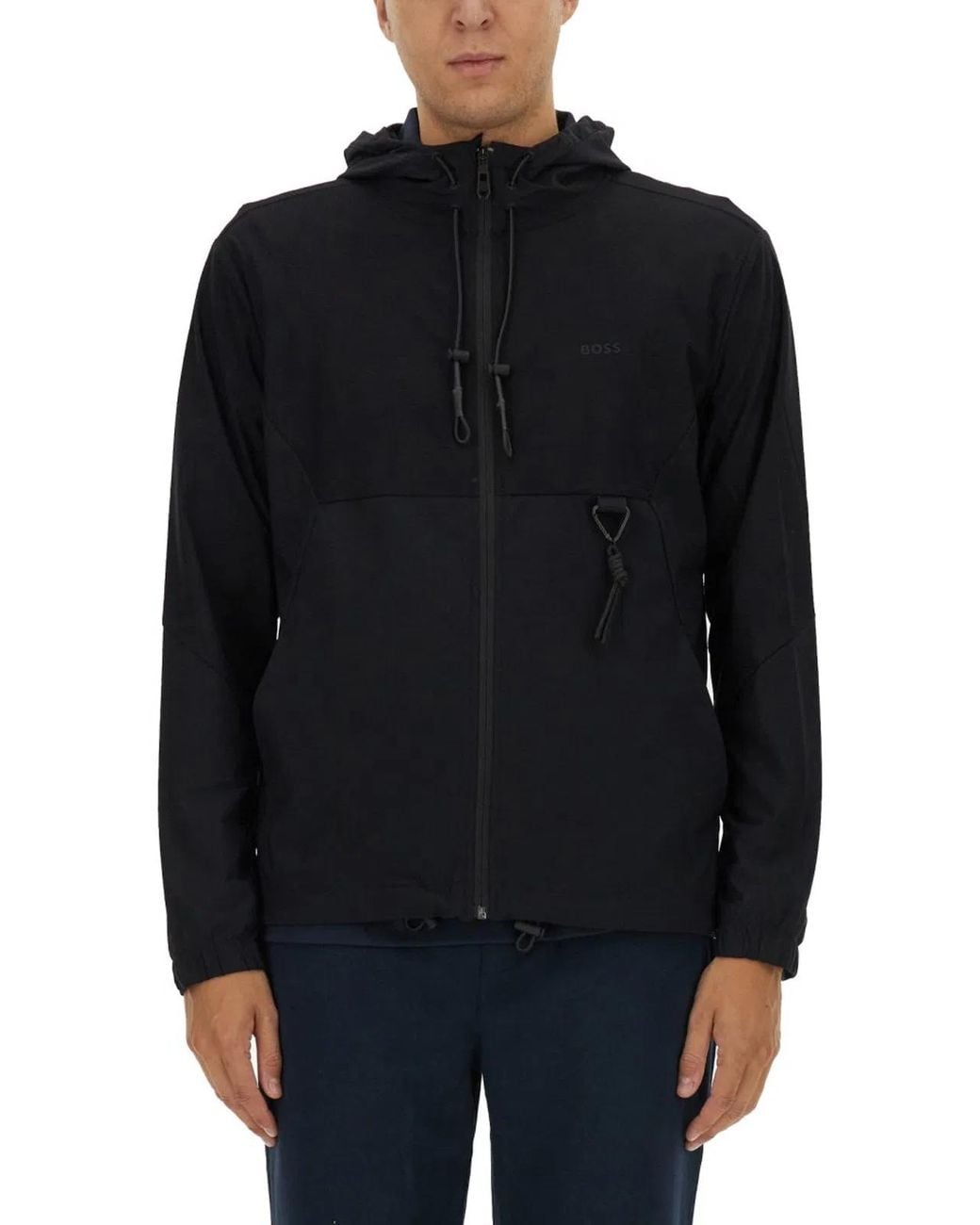 Boss Blue Technical Fabric Sweatshirt for men