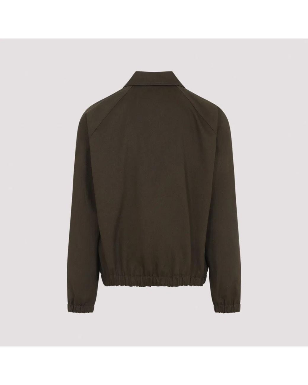 Valentino Garavani Green Cotton Jacket With Vgold Details for men