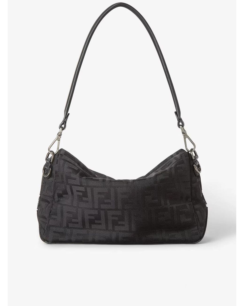 Fendi Black Medium Squared Ff Bag for men