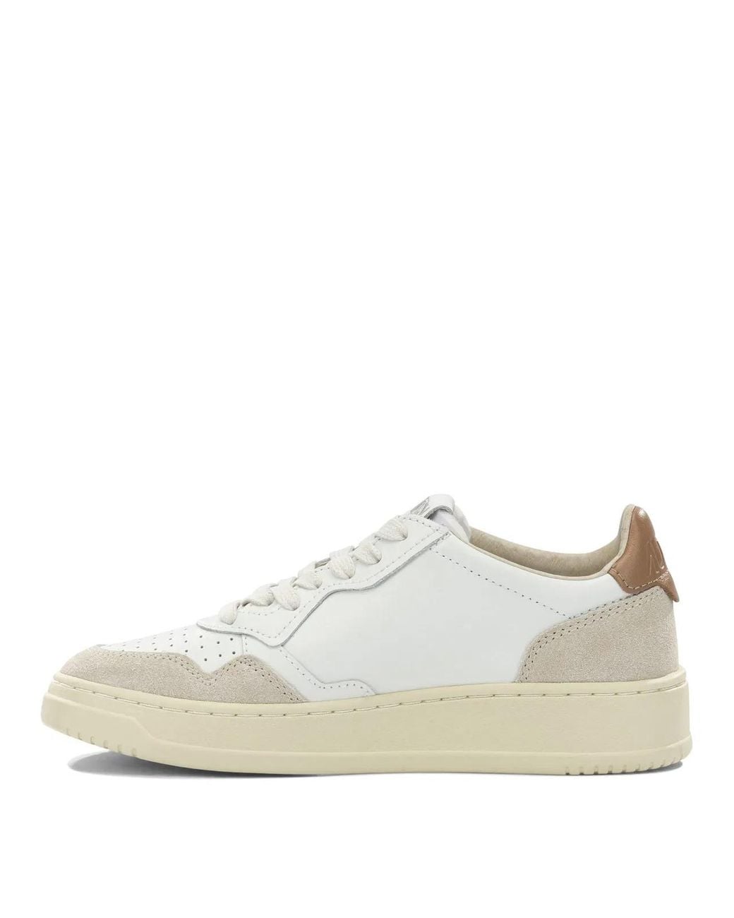 Autry White "Medalist Low" Low-Top Sneakers