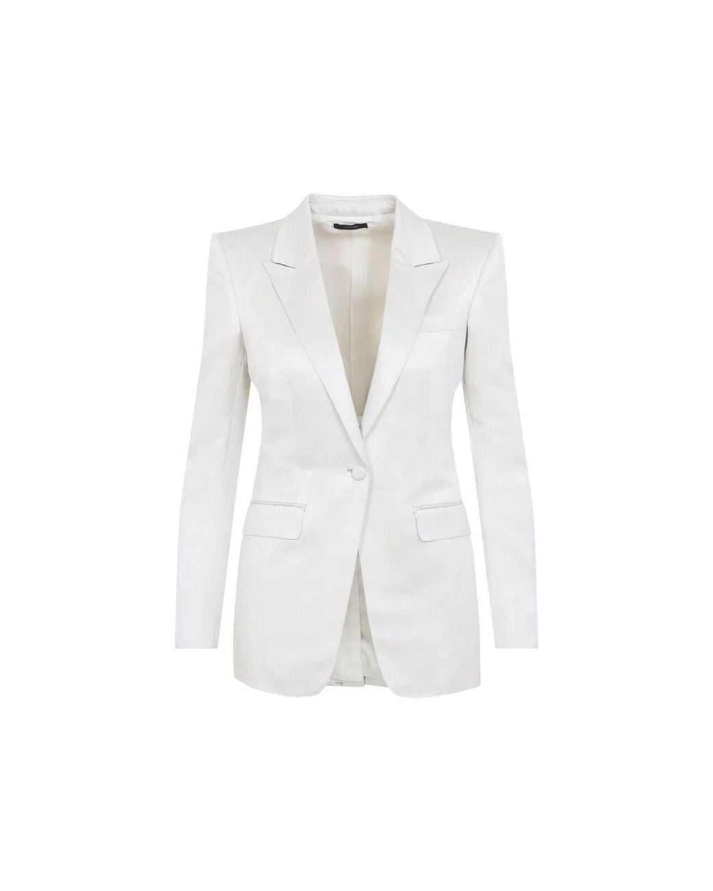 Tom Ford White Single-Breasted Blazer Jacket