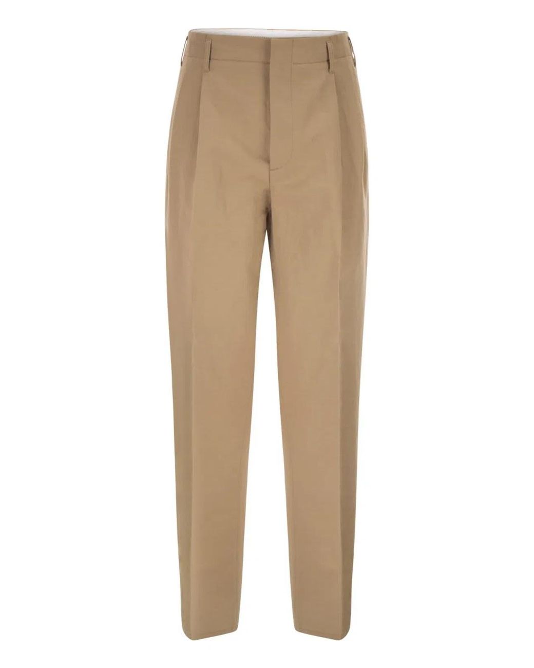 Brunello Cucinelli Natural Tailored Trousers for men