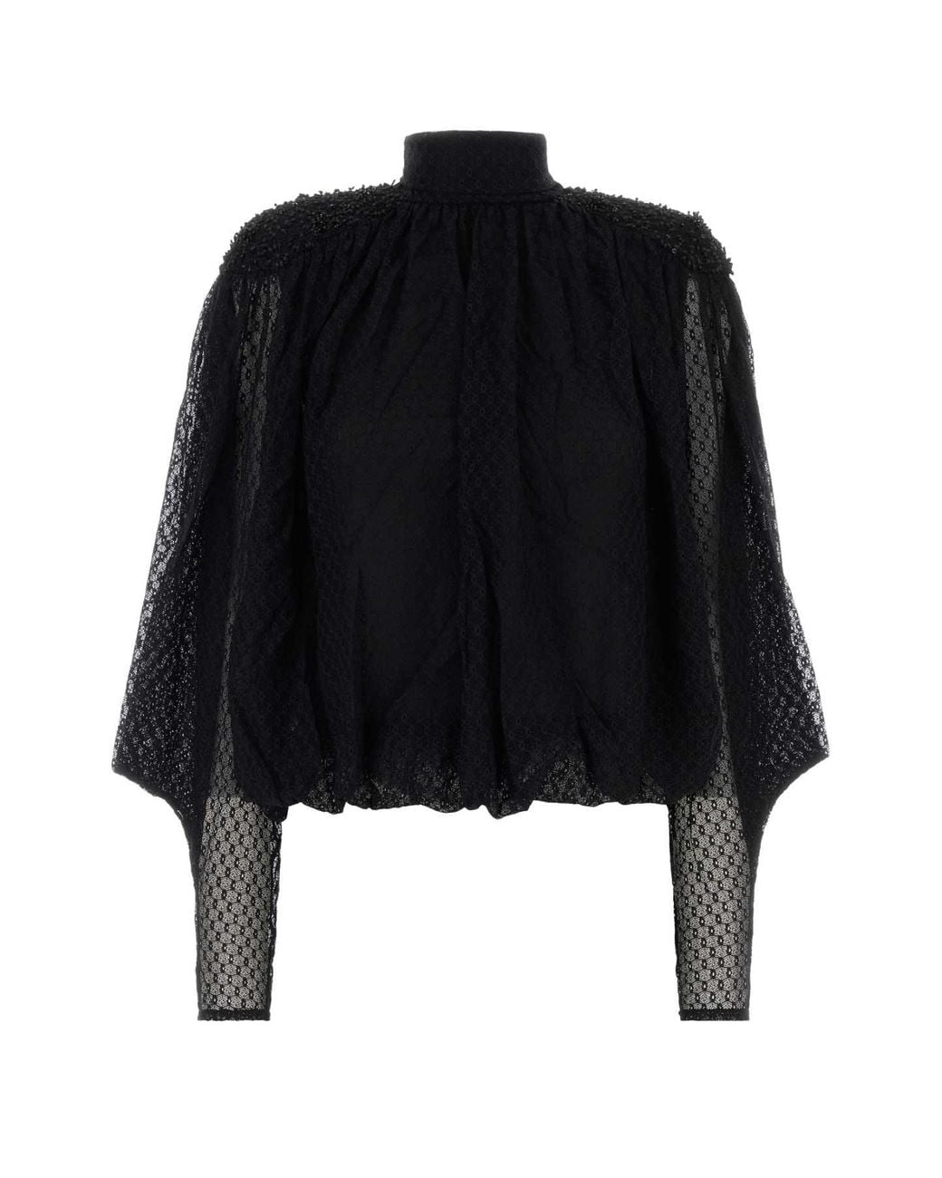 Isabel Marant Black Stretch Lace Oeste Blouse