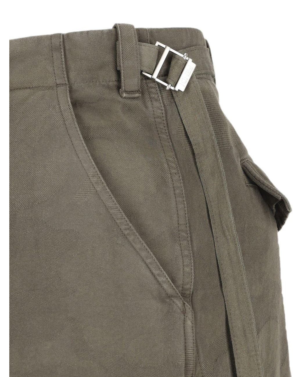 Fendi Gray Cotton Shorts