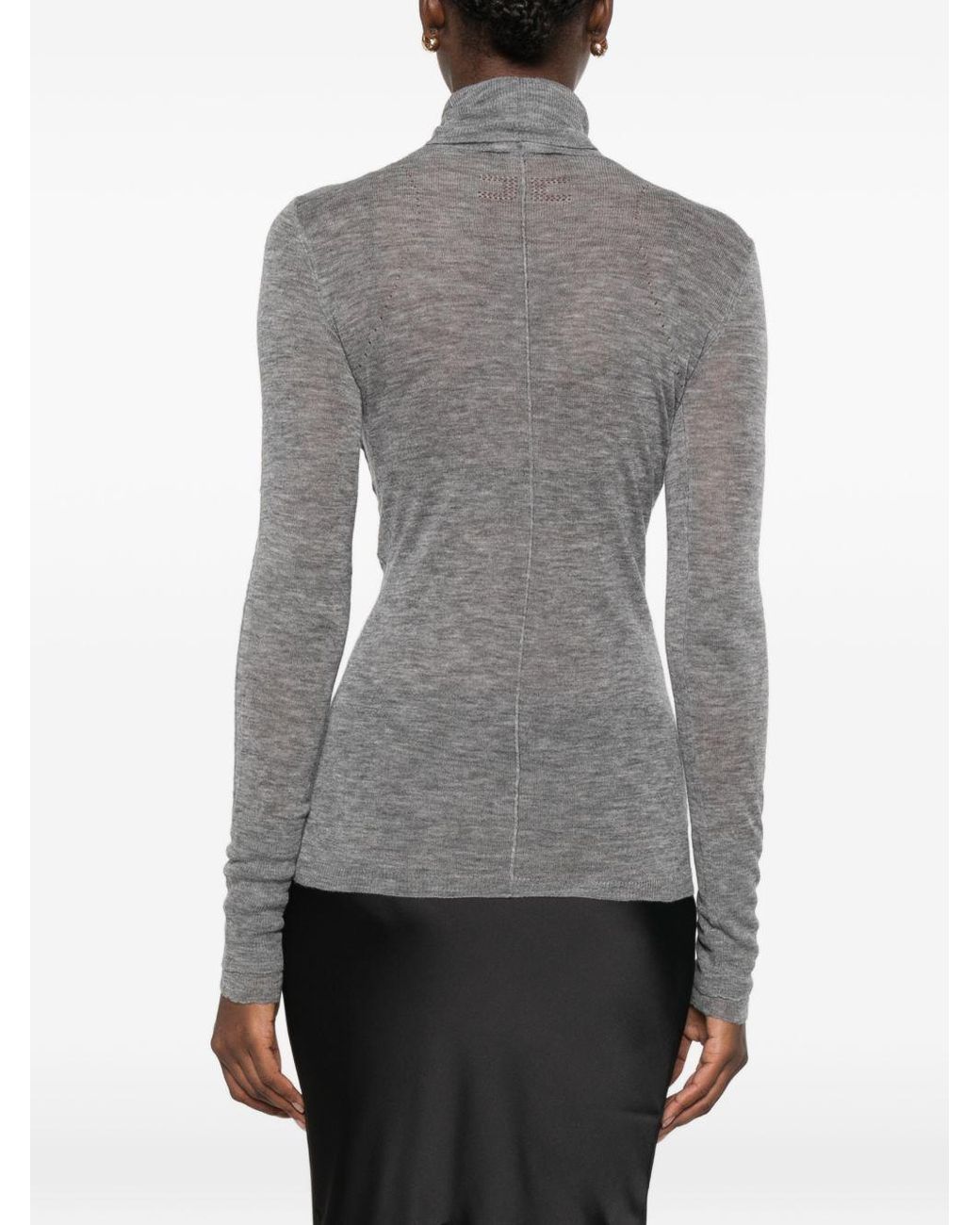 Elisabetta Franchi Gray Melange Rack Cardigan