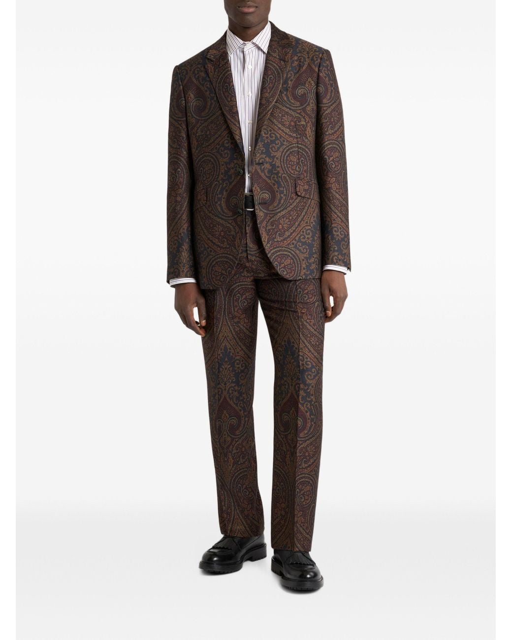 Etro Brown Soho Straight Leg Trouser for men