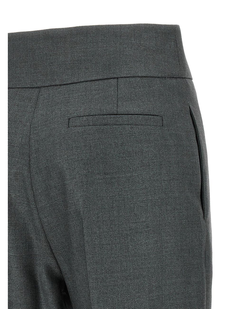 Valentino Garavani Gray Textured Silk Wool Pants