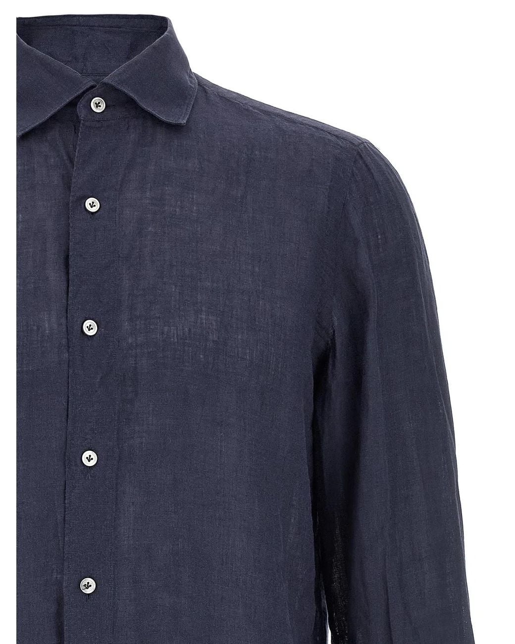 Finamore 1925 Blue 'Gaeta' Shirt for men