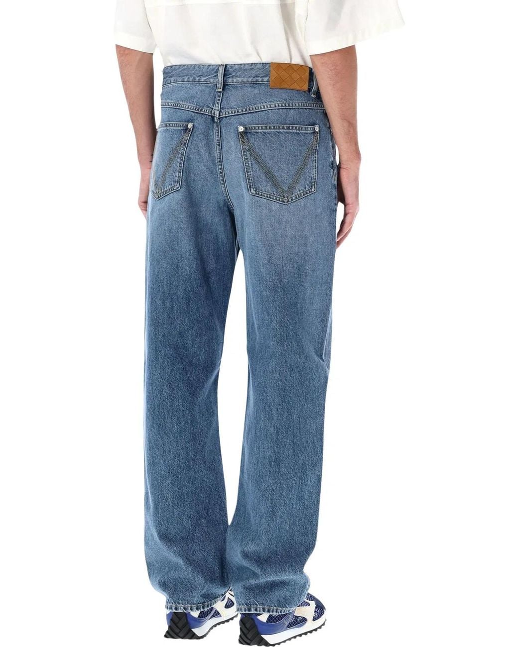 Bottega Veneta Blue Wide-Leg Cotton Jeans for men