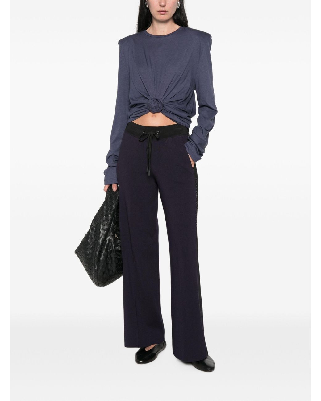 Elisabetta Franchi Blue Pantalon Tricot