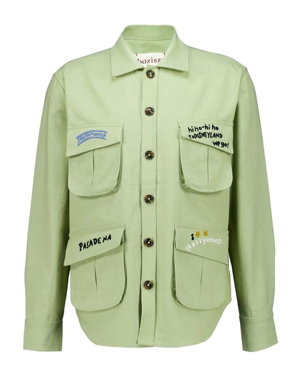 BAZISZT Green Cotton Jacket for men