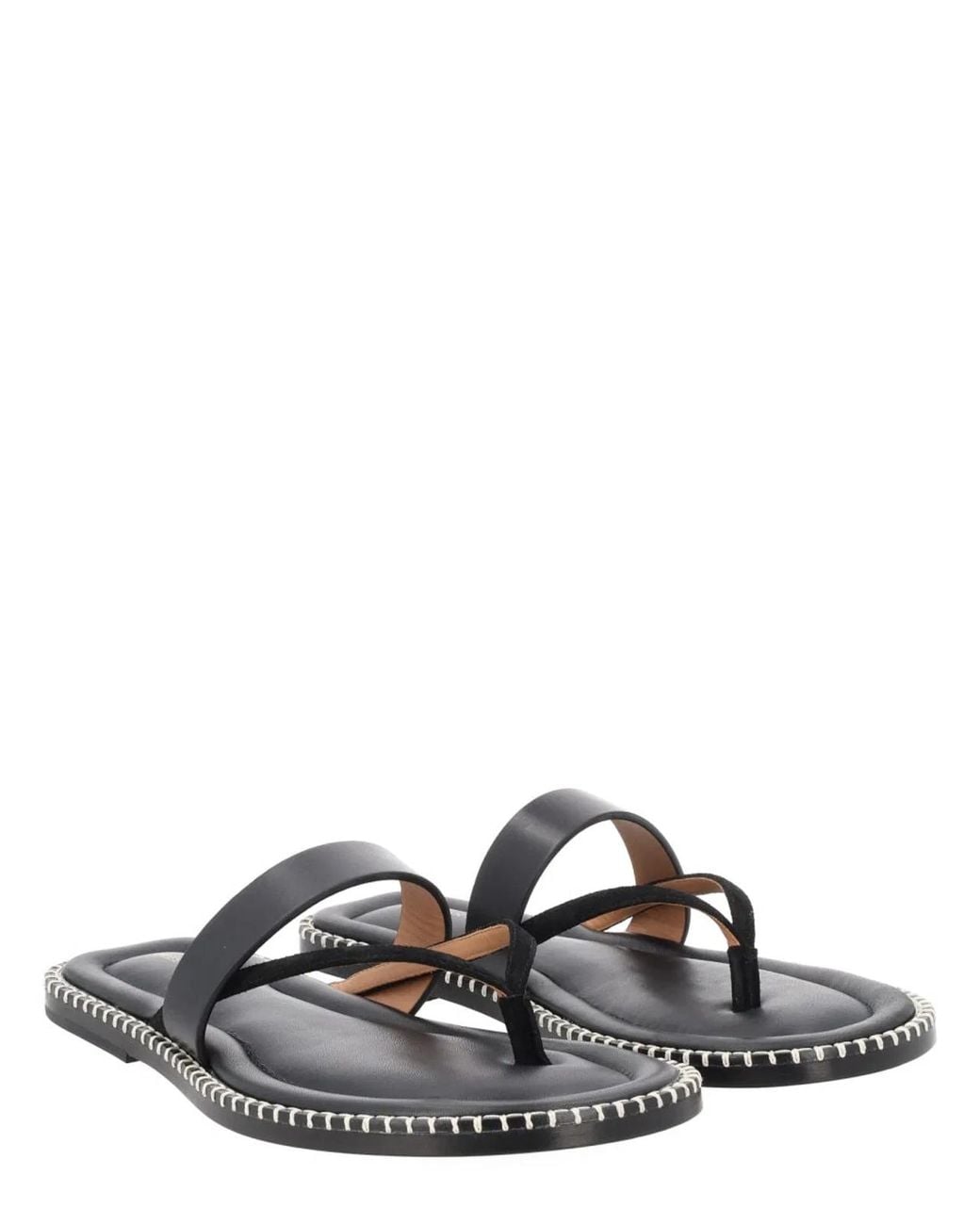 Dries Van Noten Black Leather Sandals for men