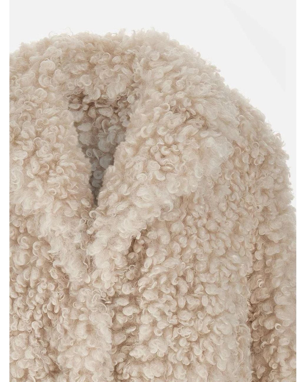 Stand Studio Natural Smara Faux Fur Jacket