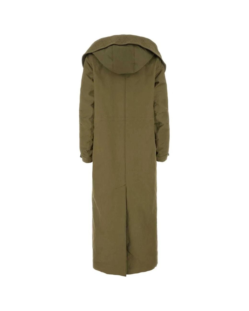 Prada Green Single-Breasted Long Coat