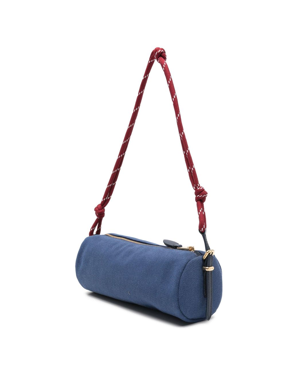 Miu Miu Purple Embroidered Logo Shoulder Bag