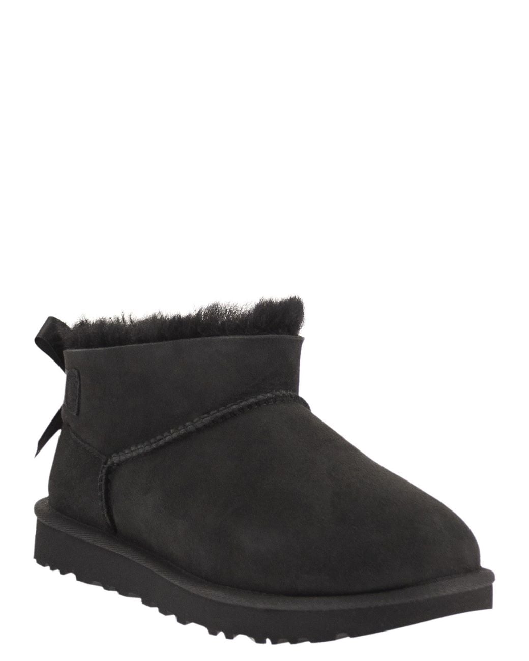 Ugg Black W Ultra Mini Bailey Bow