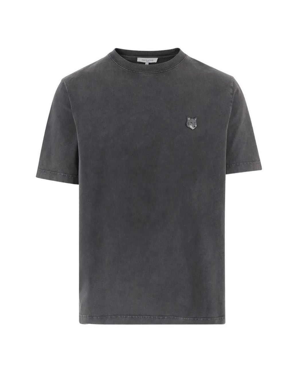 Maison Kitsuné Gray Maison Kitsuné Fox Head Faded Comfort Tee Shirt for men