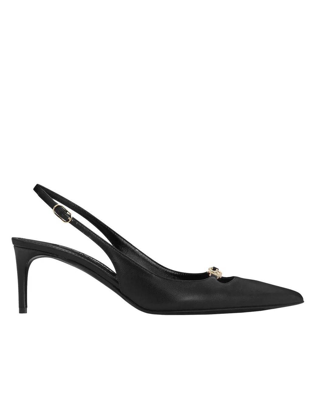 Dolce & Gabbana White Silk Nappa Slingbacks