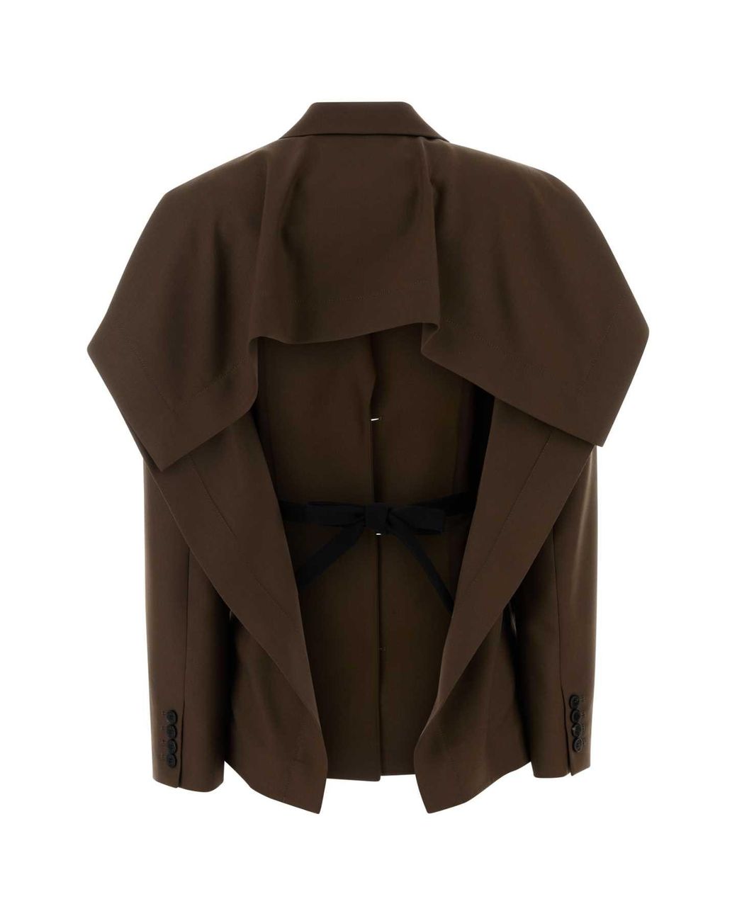 Loewe Brown Wool Blazer With Viscose Lining