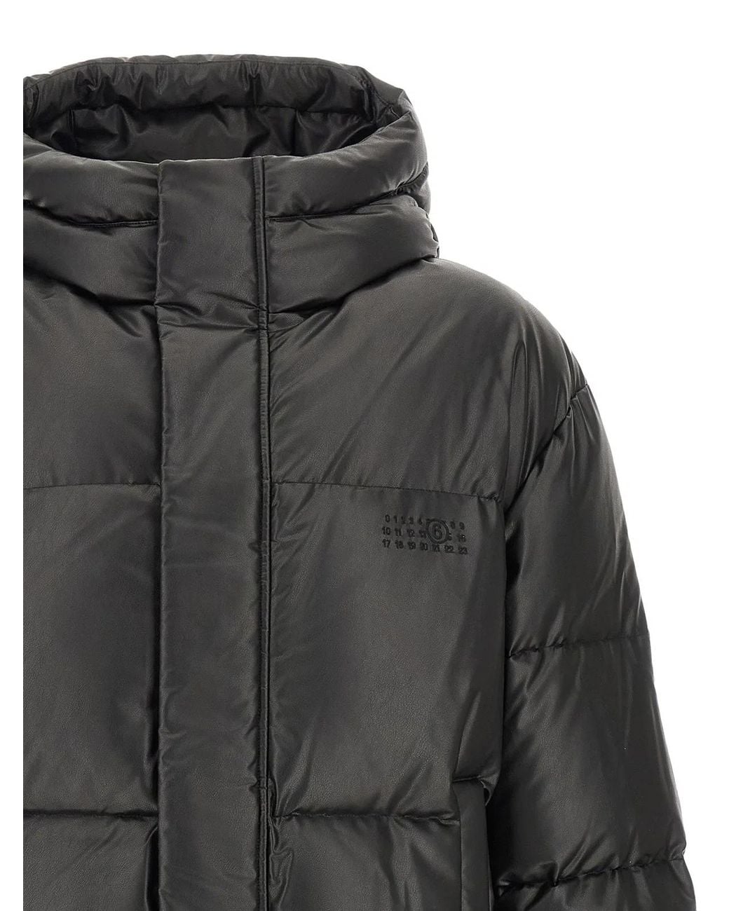 MM6 by Maison Margiela Gray Lacquered Finish Down Jacket for men