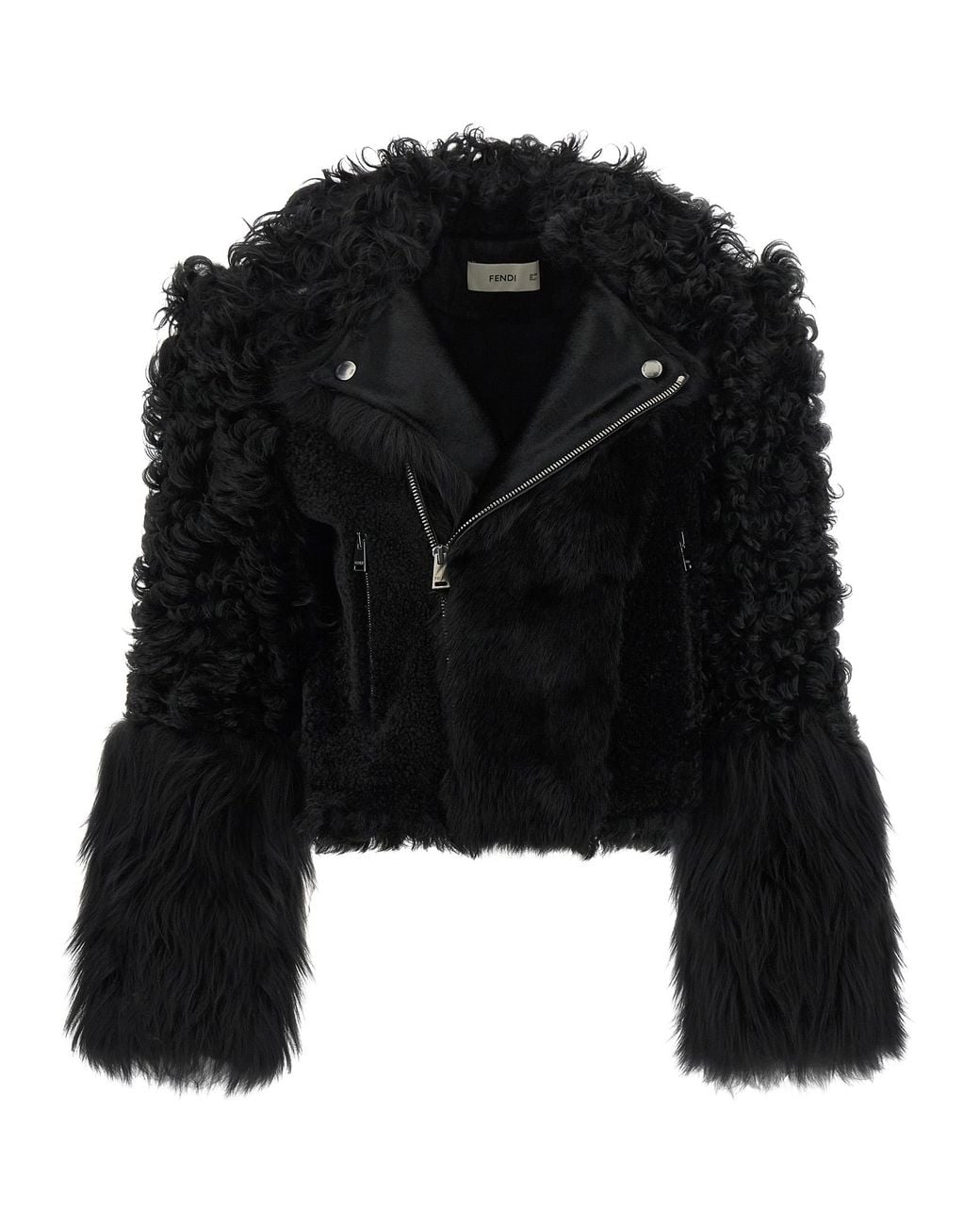 Fendi Black 'Blouson' Biker Jacket
