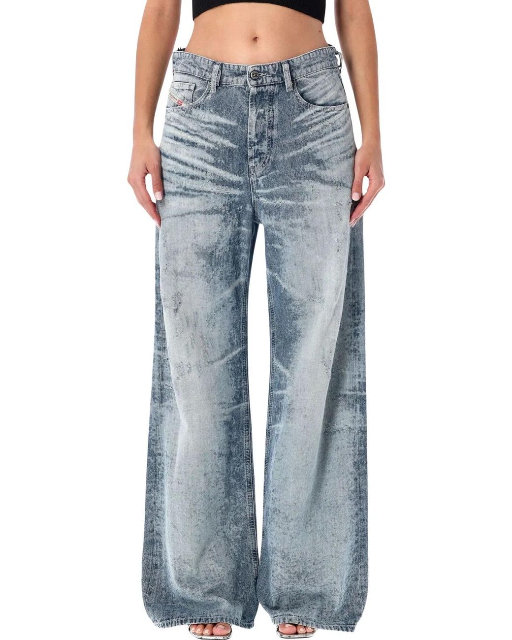 DIESEL Blue 1966 D-Sire Light Wide-Leg Jeans