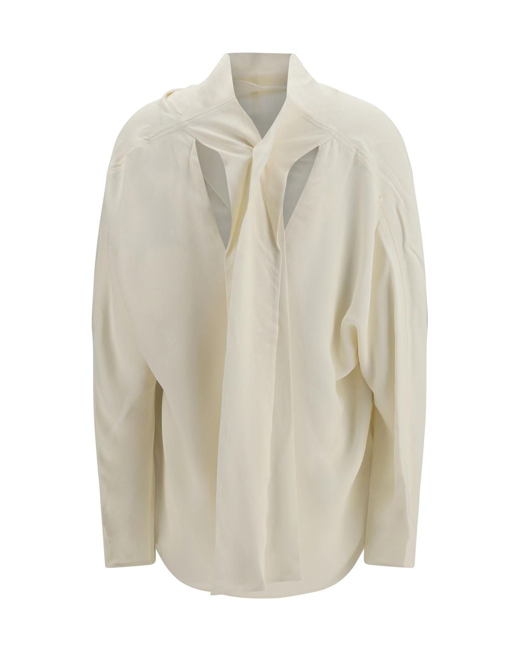 Totême White Cowl Neck Blouse