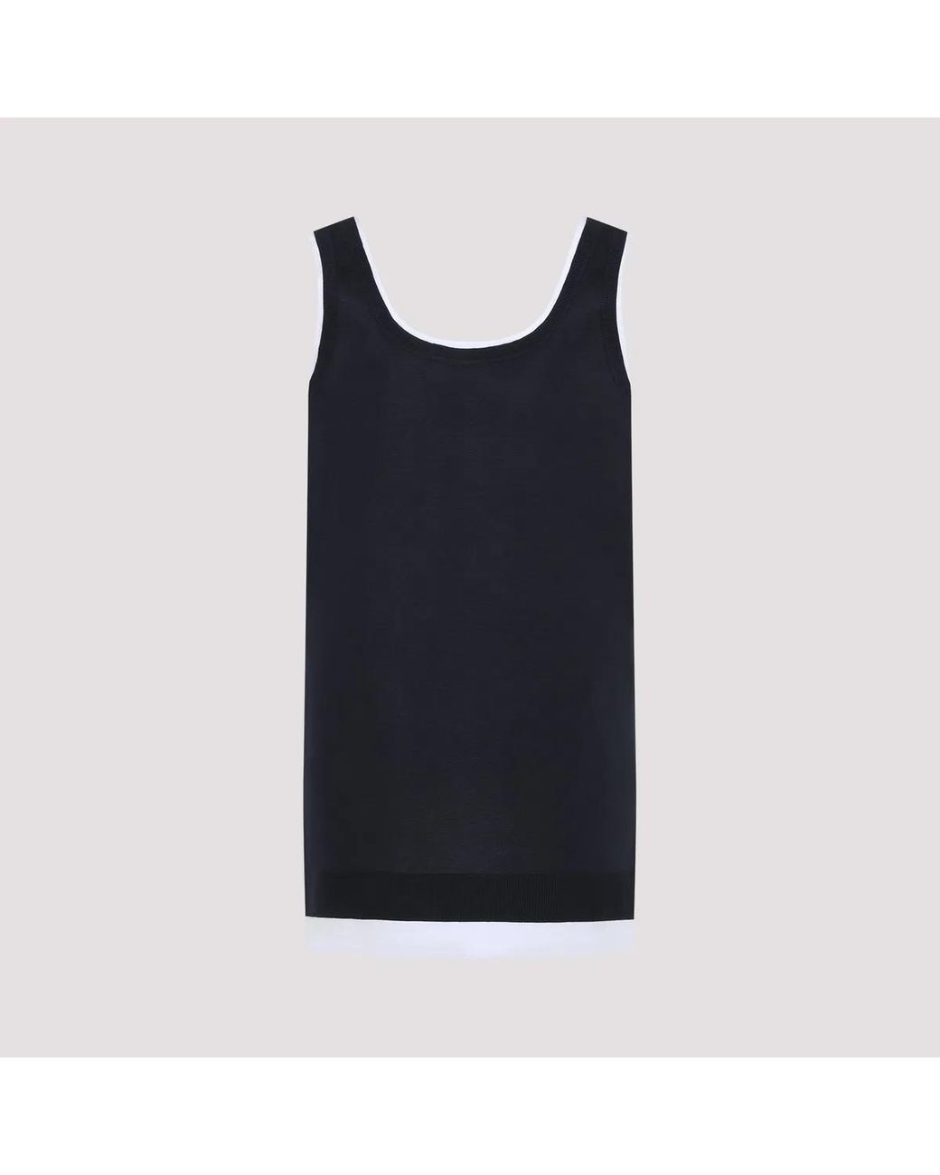 Miu Miu Blue Knitted Silk Mini Dress