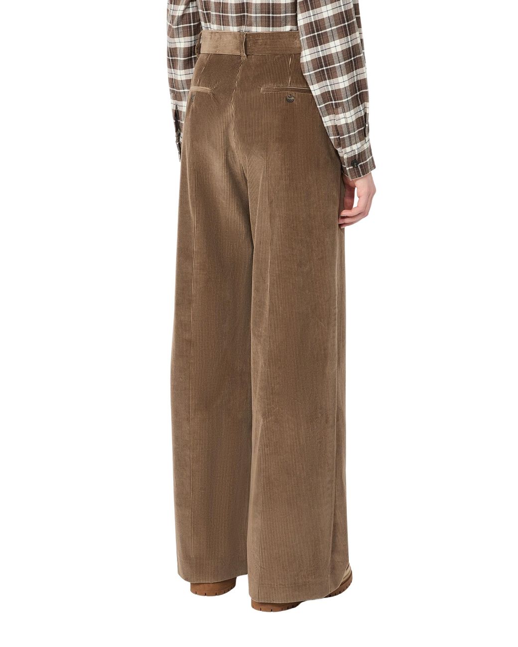 Weekend by Maxmara Brown Cotton Velvet Trousers
