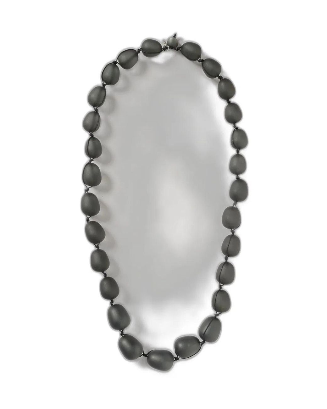 Emporio Armani Gray Necklace With Resin Pearls
