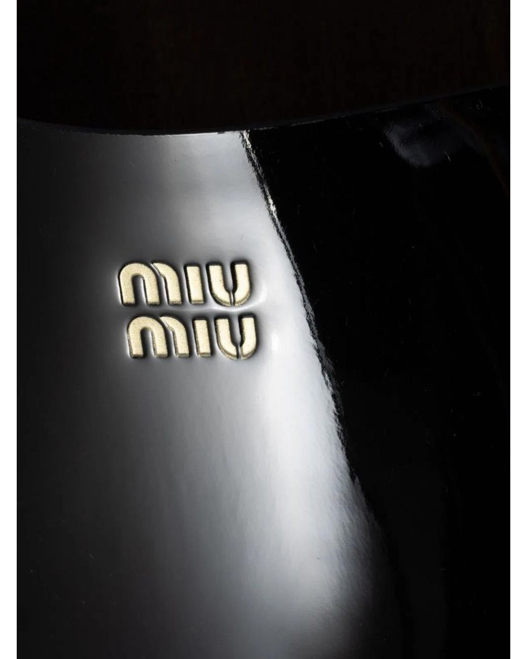 Miu Miu Black Leather Clogs