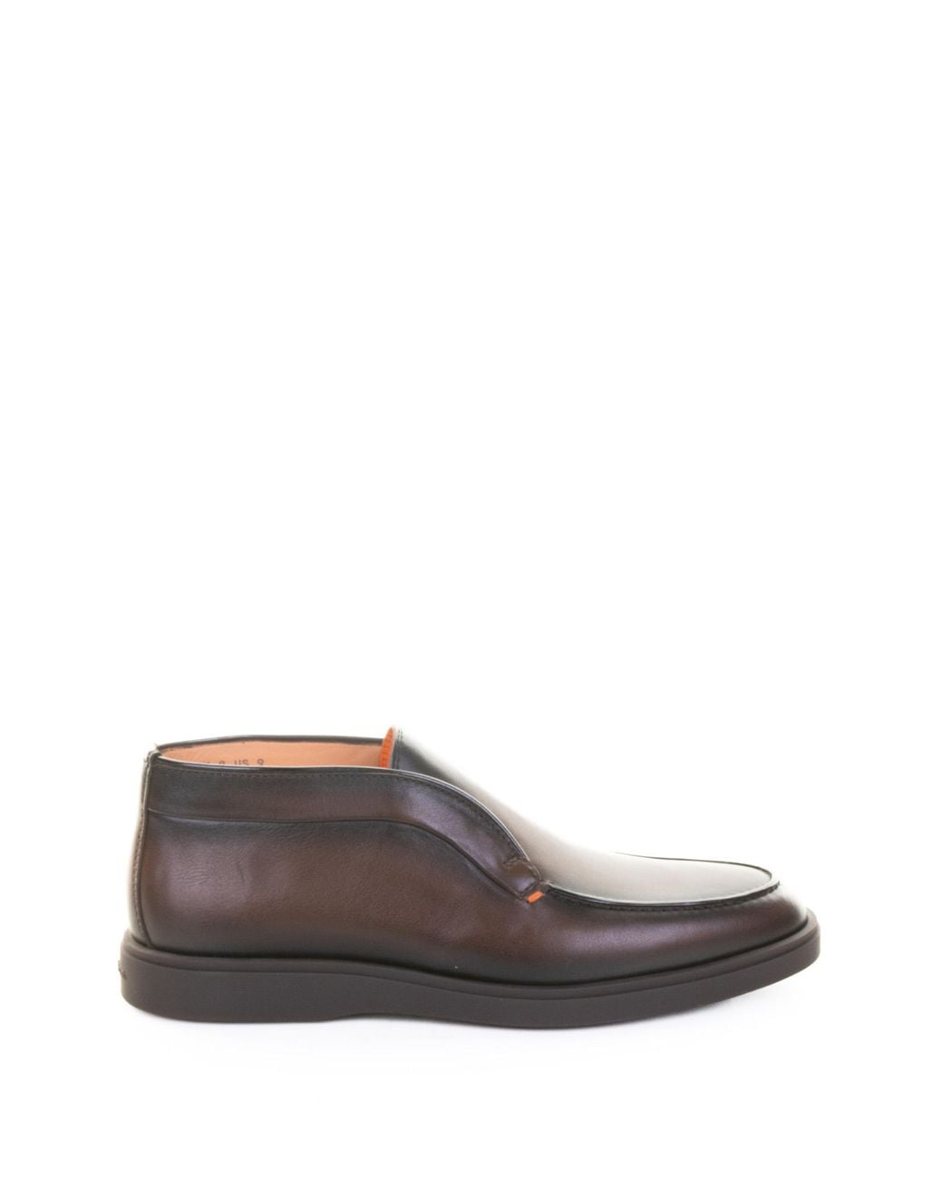 Santoni Gray Leather Ankle Boots for men