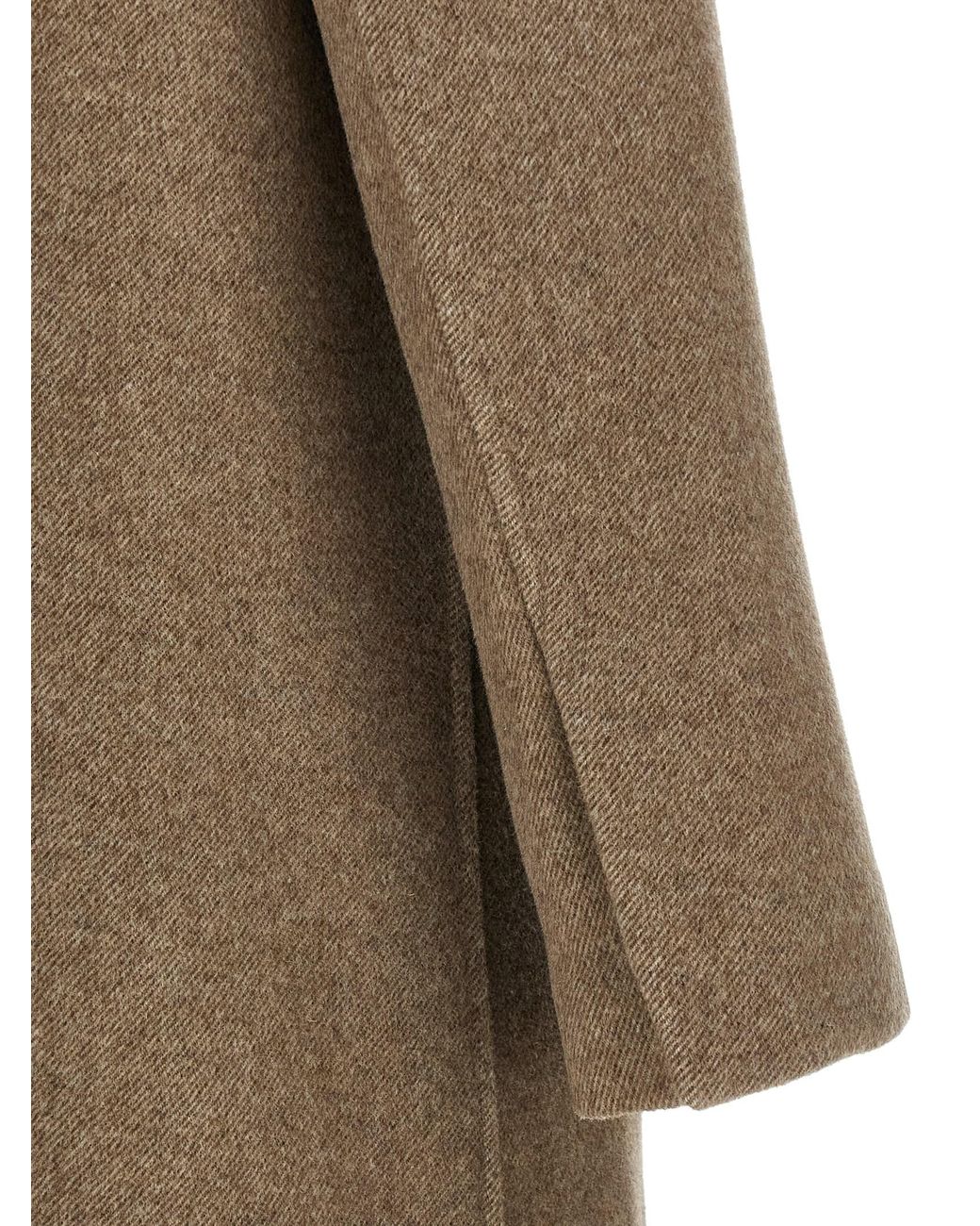 Tory Burch Natural Double-Breasted Coat