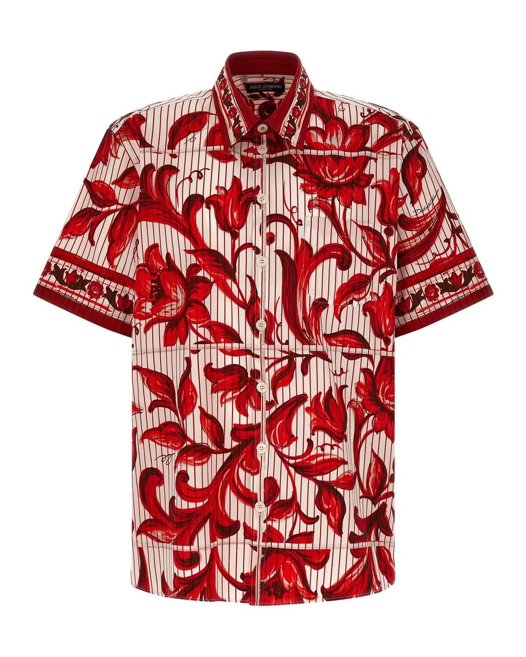 Dolce & Gabbana Red Dolce & Gabbana 'Maiolica' Shirt for men
