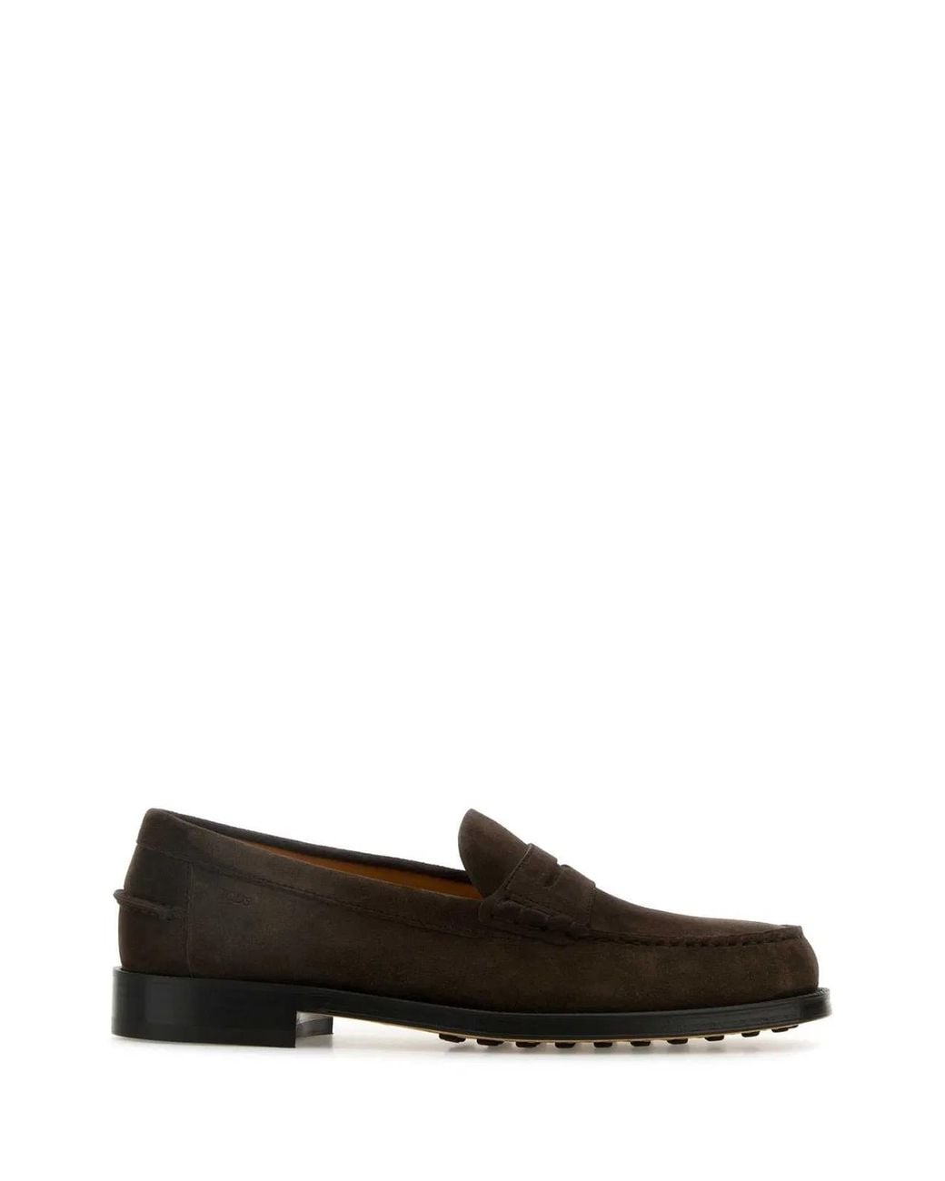 Tod's Black Dark Suede Loafers for men